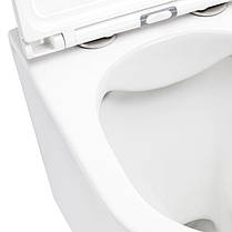 Унітаз підвісний Qtap Scorpio безободковый з сидінням Slim Soft-close QT1433053ERW, фото 2