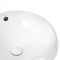 Раковина Qtap Jay 475х475х200 White з донним клапаном QT0711K305W, фото 3