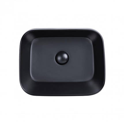 Раковина-чаша Qtap Scorpio 450х390х120 Matt black з донним клапаном QT14112242MBMB, фото 2