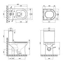 Унітаз-компакт Qtap Kolibri з сидінням Soft-close QT1022C667PW, фото 2