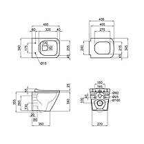 Унітаз підвісний Qtap Tern безободковый з сидінням Slim Soft-close QT1733052ERW, фото 2