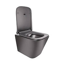 Унітаз підвісний Qtap Tern безободковый з сидінням Slim Soft-close QT1733052ERMB, фото 3