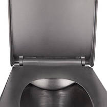 Унітаз підвісний Qtap Tern безободковый з сидінням Slim Soft-close QT1733052ERMB, фото 3