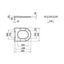 Сидіння для унітазу Qtap Swan /Jay з мікроліфтом Slim QT1699SC5176W, фото 2