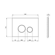 Панель змиву для унітаза Qtap Nest QT0111V1164GW, фото 2