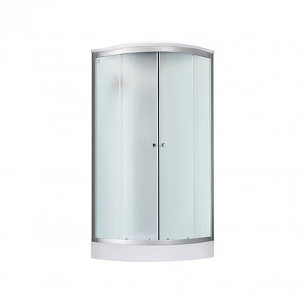 Набір Lidz душовий бокс Tani SB80x80.SAT.LOW.FR, скло Frost 4 мм + піддон Kupala, фото 2