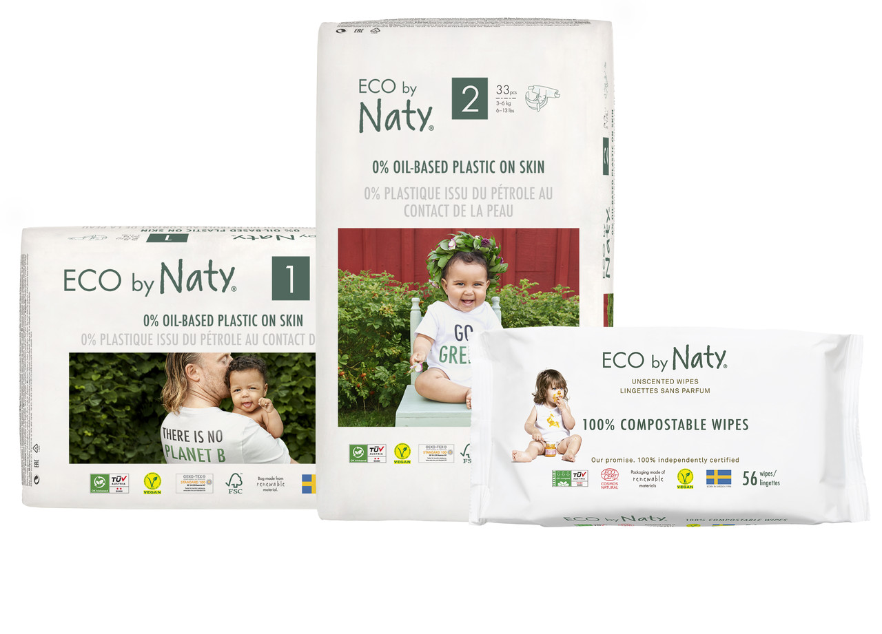 Органічний набір для новонароджених  Eco by Naty "0% пластику на шкірі малюка"