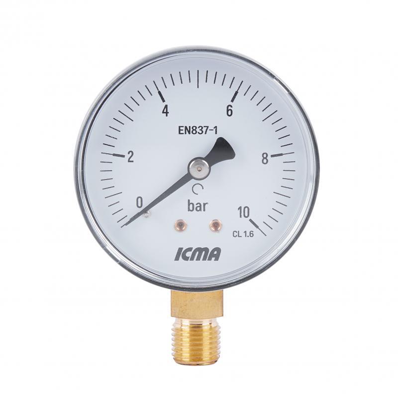 Манометр Icma 1/4" 0-6 бар, нижнє підключення №244, фото 1