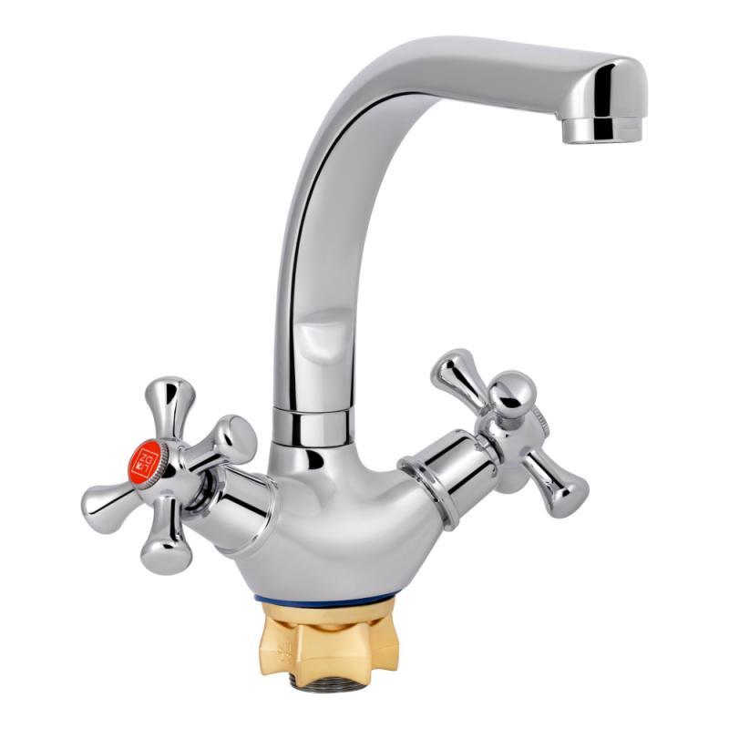 Змішувач для кухні Lidz Lamb 276F двохвентильний LDLAM276FCRM22019 Chrome, фото 1