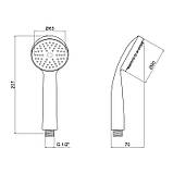 Лейка для ручного душа Lidz Niagara 00 80 мм округлая LDNIA00CRM22039 Chrome, фото 2