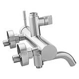 Душова система універсальна Lidz Aria 1031 на три споживача (з виливом) (k35) LDARI1031NKS34933 Nickel, фото 4