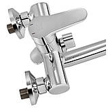 Смеситель для ванны Lidz Nicole 006 с поворотным изливом (c душевым гарнитуром) (k35) LDNIC006CRM22139 Chrome, фото 5