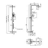 Душевая система универсальная Lidz Kubis 1030 на три потребителя (с изливом) (k35) LDKUB1030BLA35724 Black, фото 2