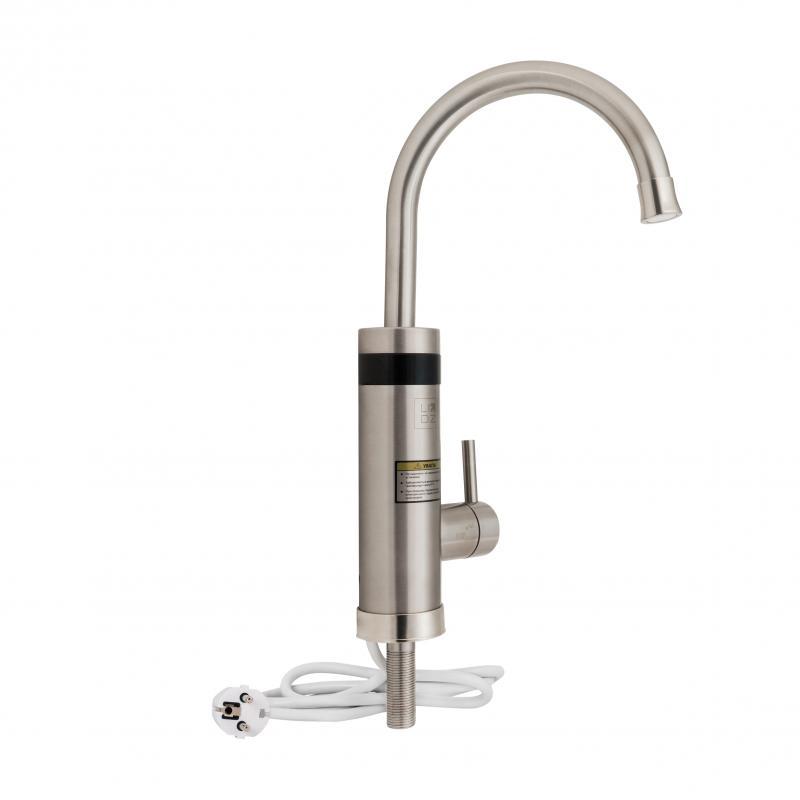 Проточний кран-водонагрівач кухонний для кухні Lidz Warm 060 LDWAR060NKS35881 Nickel, фото 1
