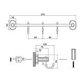 Тримач для рушника Qtap Liberty 3 гачка 365 мм QTLIBCRM11543 Chrome, фото 2