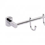 Тримач для рушника Qtap Liberty 3 гачка 365 мм QTLIBCRM11543 Chrome, фото 3