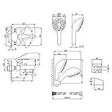 Смеситель для ванны Lidz Gloria 006 (c душевым гарнитуром) (k35) LDGLO006CRM35118 Chrome, фото 2