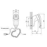 Фен з тримачем Lidz Tarnow 0191 1100 Вт LDTAR0191WHI32510 White, фото 2