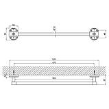Тримач для рушника Lidz Oreo 0100 55 см LDORE0100CRM37457 Chrome, фото 2