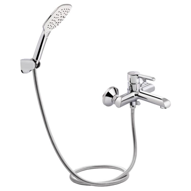 Смеситель для ванны Qtap Grand (c душевым гарнитуром) QTGRACRM006 Chrome, фото 1