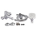 Смеситель для ванны Qtap Grand (c душевым гарнитуром) QTGRACRM006 Chrome, фото 8