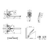Смеситель для ванны Qtap Grand с поворотным изливом (c душевым гарнитуром) QTGRACRM005 Chrome, фото 2