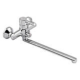 Смеситель для ванны Qtap Grand с поворотным изливом (c душевым гарнитуром) QTGRACRM005 Chrome, фото 3