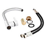 Смеситель для кухни Qtap Grand QTGRAWCR007F Chrome/White, фото 7