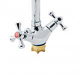 Змішувач для кухні Lidz Lamb 278F двохвентильний LDLAM278FCRM35071 Chrome, фото 3