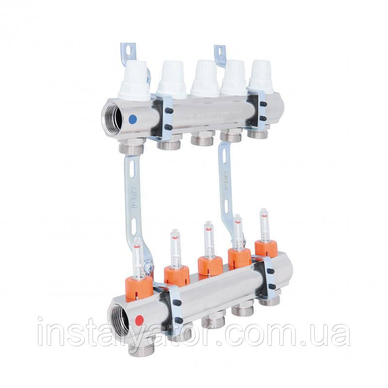 Колектор із витратоміром 1"*5 No К 013, фото 1