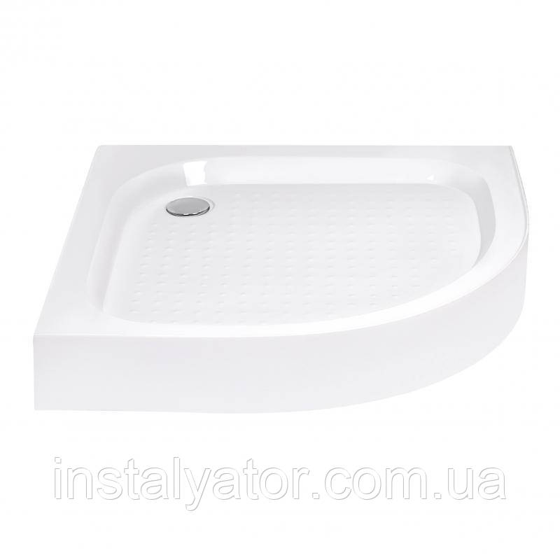 Lidz Душовий піддон KUPALA ST90x90x16, низький, напівкруглий, діаметр зливу 52 мм, фото 1
