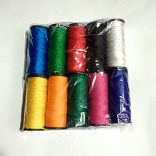 Нитки для взуття капронові кольорові 10 шт. в уп-ке