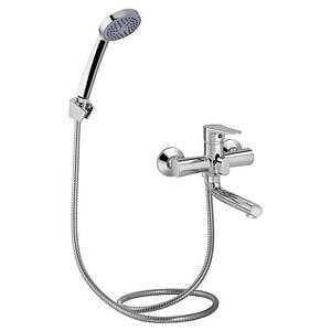 Lidz Nicole 006 Змішувач для ванни Chrome (k35) з поворотним виливом і душовим гарнітуром LDNIC006CRM22139