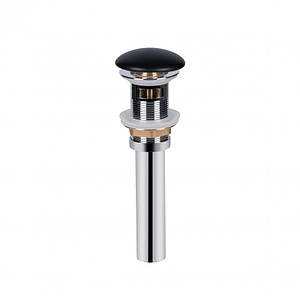 Qtap Pop-up Донний клапан для раковини 225x70x70 мм, Matt Black з переливом QT066PU03OMB