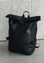 Чоловічий чорний рюкзак ролтоп Staff Roll top 25L black чорний CBS0771