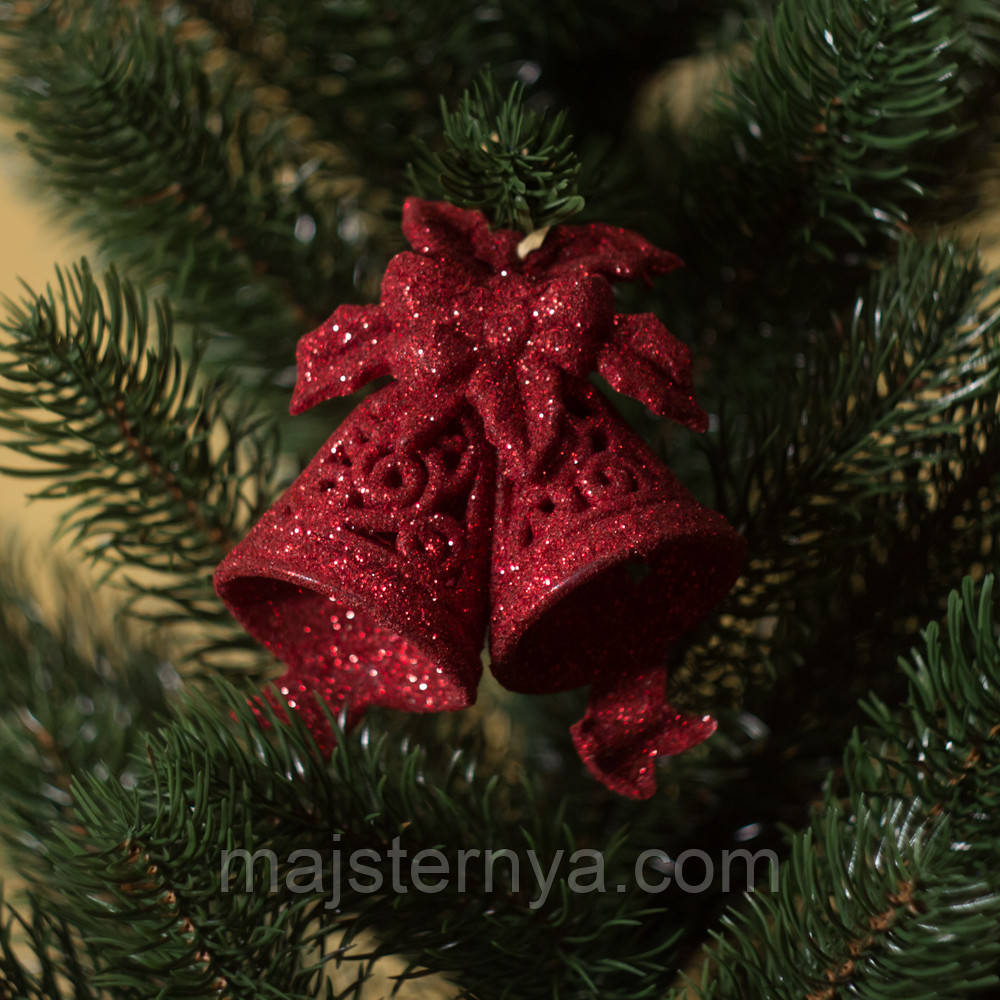 Новорічна прикраса "Дзвіночки" червоні