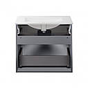 Комплект Qtap Scorpio 710х585х460 Graphite тумба підвісна + раковина врізна QT1472TPB7023070CG, фото 9
