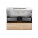 Комплект Qtap Robin 700х580х437 White/Whitish oak тумба підвісна + раковина врізна QT1372TPВ7001WWO, фото 9