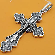 Срібний чоловічий хрестик на шию Срібло 925 проби