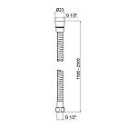 Шланг для душа Lidz (CRM) 50 12 150 00 1,50 м, фото 2