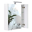 Дзеркальна шафа підвісна Qtap Albatross 700х725х460 White з LED-підсвіткою QT0177ZP700LW, фото 5