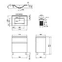 Комплект Qtap Albatross 710х825х460 White тумба підлогова + раковина урізна QT0171TN700D3070CW, фото 3