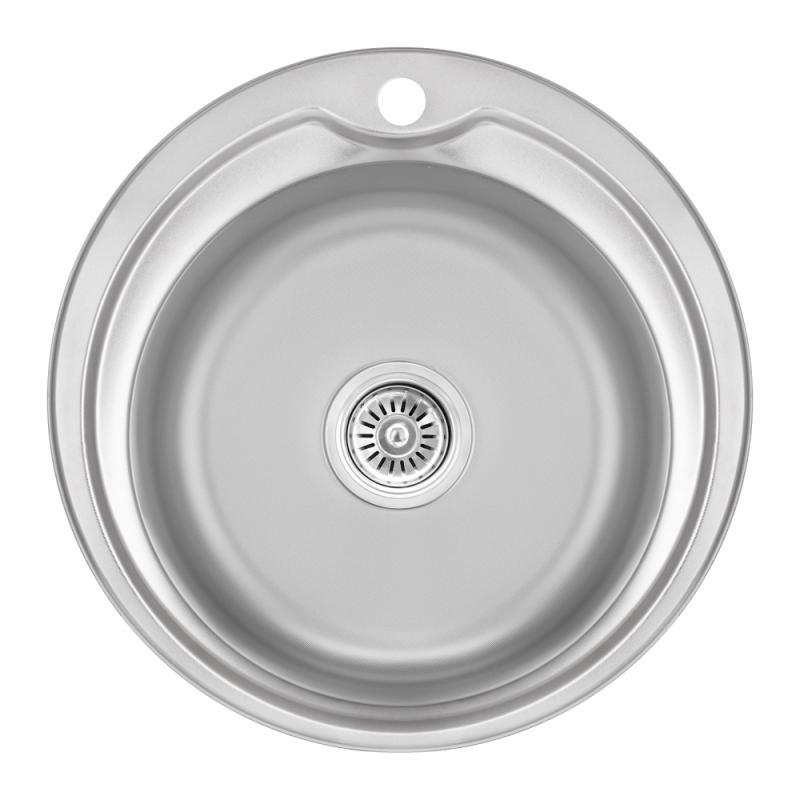 Кухонна мийка Lidz 510-D 0,8 мм Micro Decor (LIDZ510DEC), фото 1