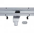 Трап Qtap Pisces CRM50800304 лінійний з комбінованим затвором і нержавіючої сіткою, фото 5