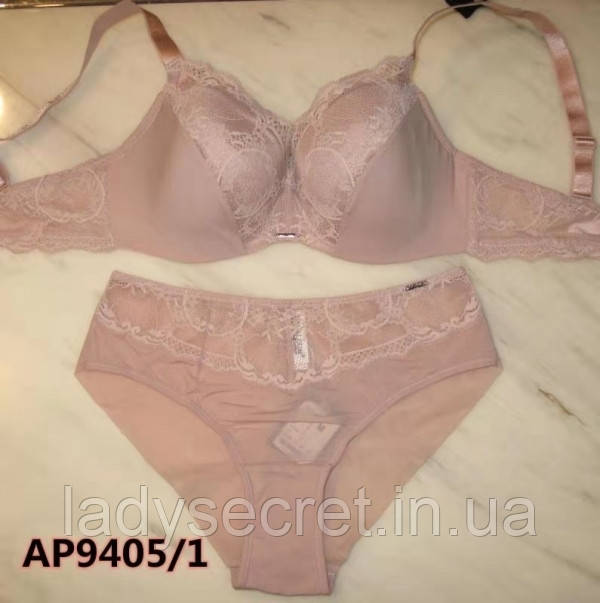 Комплект жіночої спідньої білизни Balaloum 9405 пудра 75/80/85/90С 75/80/85/90Д