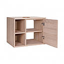 Тумба підвісна Qtap Pisces 600х480х470 Whitish oak зі стільницею QT2579TPL603WO, фото 5
