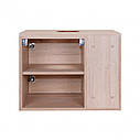 Тумба підвісна Qtap Pisces 600х480х470 Whitish oak зі стільницею QT2579TPL603WO, фото 8