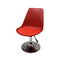 Стілець Albert CH-Base червоний 323 кожзам, хромована опора, поворотне з регулюванням висоти сидіння, фото 4