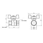 Кран кульовий SD Forte 1" ВР для води (метелик) SF602W25, фото 2