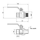 Кран кульовий SD Forte 1" ВН для води (ручка) SF605W25, фото 2